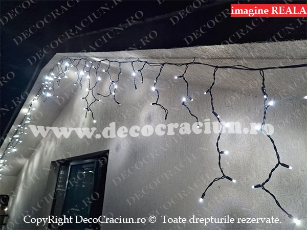 Turturi luminosi exterior franjuri leduri albe lumina rece IP65