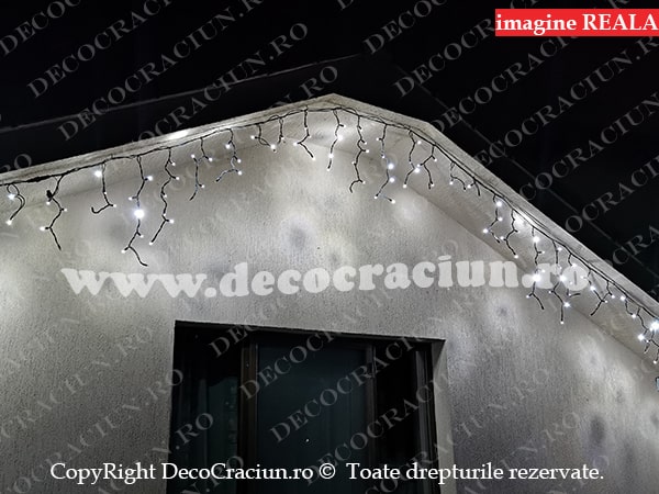 Turturi luminosi exterior 6m leduri albe efect flash