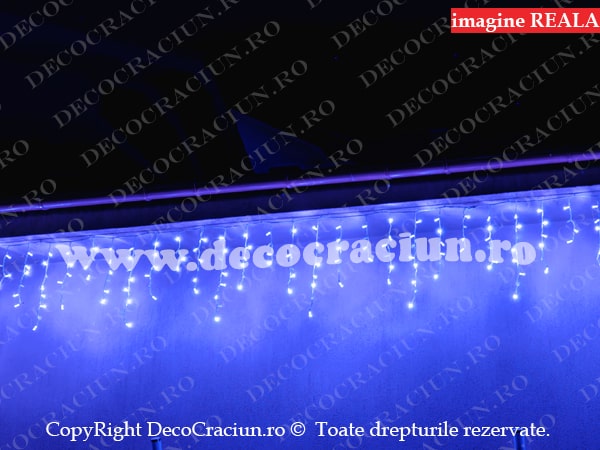 Turturi luminosi exterior leduri albastre 5m conectabili