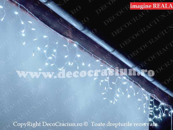 Turturi luminosi exterior 6m leduri albe efect flash IP65