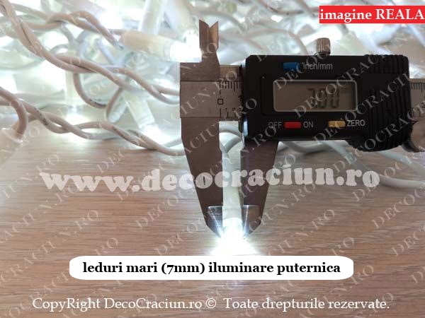 Turturi luminosi exterior 6m leduri albe