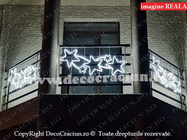 Figurina luminoasa exterior stelute leduri albe efect stroboscopic