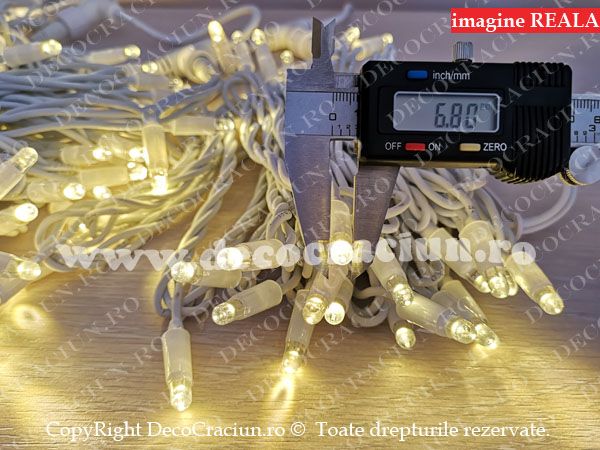 Perdea lumini leduri alb cald cortina luminoasa exterior 2x6m