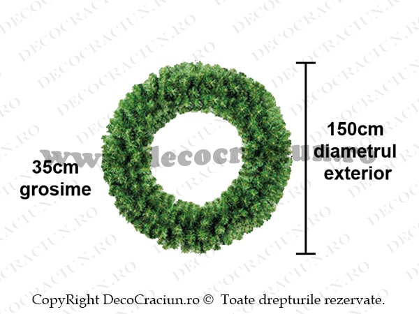 Coronita de Craciun 150cm leduri alb cald efect flash exterior