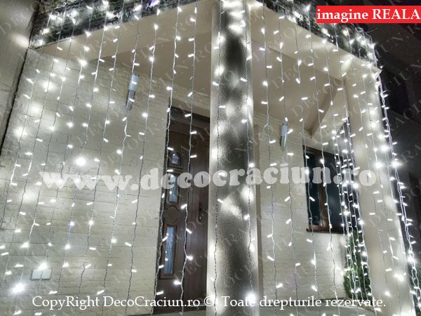 Perdea lumini exterior 2x3m leduri albe