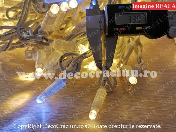 Perdea luminoasa exterior craciun 2x3m leduri alb cald