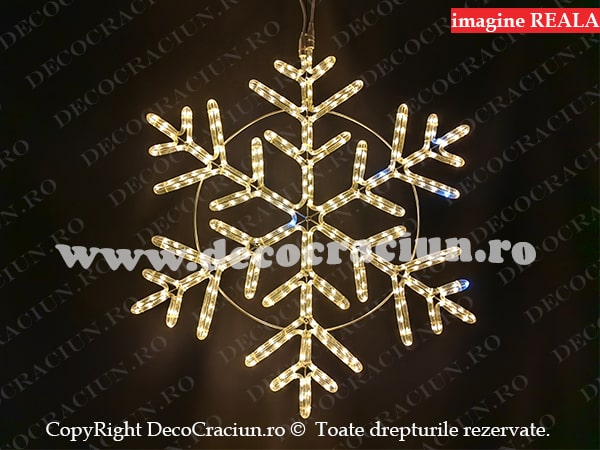 Fulg de zapada 80cm tub luminos leduri alb cald