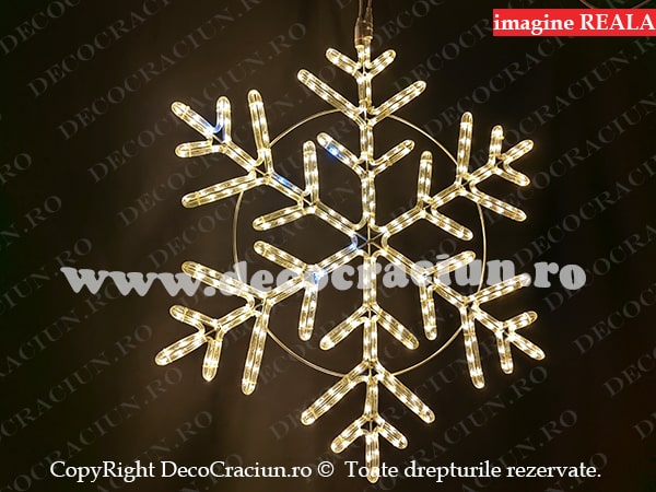 Fulg de zapada de exterior 80cm tub luminos leduri alb cald
