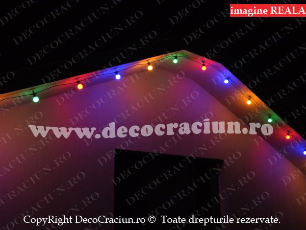 Ghirlanda luminoasa becuri exterior 10m terasa si gradina Ghirlanda luminoasa cu becuri exterior iluminat terasa si gradina