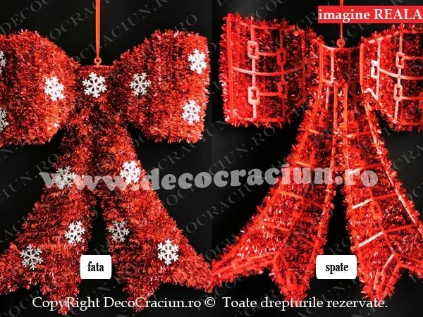 Decoratiune Craciun fundita din beteala rosie