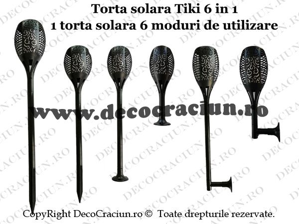 Torta solara Tiki faclie solara cu leduri si panou solar