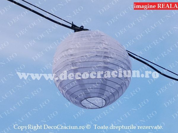 Lampioane de exterior 25cm din material impermeabil lampioane decorative albe exterior petreceri nunta si botez
