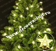 instalatie brad Craciun 15m stelute lumina calda