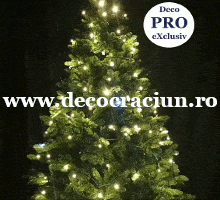 Instalatie lumini craciun exterior 18m leduri alb cald cablu negru cauciucat