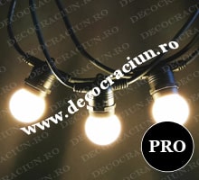 Ghirlanda luminoasa exterior 5m lungime 5 becuri E27 lumina calda