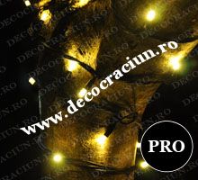 Ghirlanda luminoasa exterior 15m conectabila lumina calda statica