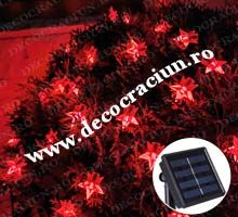 Ghirlanda luminoasa solara de gradina stelute cu leduri rosii