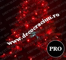 Instalatie lumini craciun exterior leduri rosii