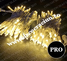 Ghirlanda luminoasa exterior Craciun 20m 200 leduri alb cald lumina statica