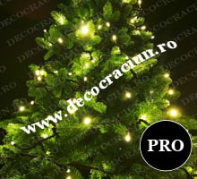 Instalatie luminoasa exterior 120 leduri alb cald lumina statica 18m