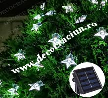 Instalatie solara de exterior stelute cu leduri albe (3 buc)