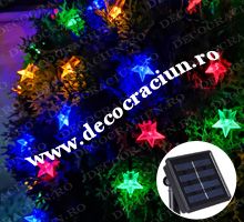 Instalatii solare exterior stelute leduri colorate (3 buc)