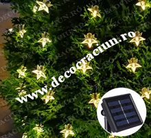 Instalatii solare gradina stelute leduri alb cald (3 buc)