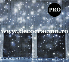 Perdea lumini exterior Craciun 2x6m leduri albe efect flash